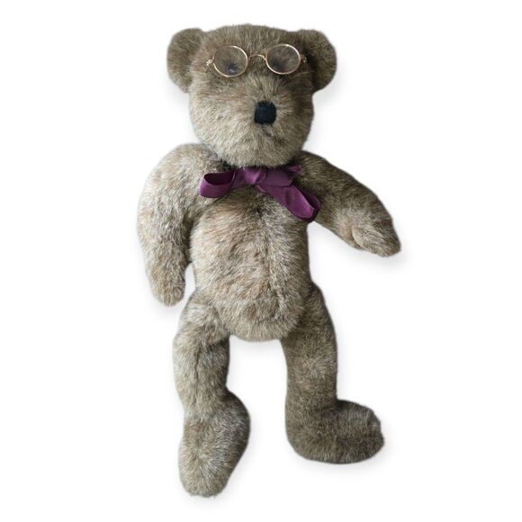 VINTAGE Boyd's Bear J.B.Bean Series 1985-95 Jointed Plush Brown Bear Bartholemew - Picture 4 of 6